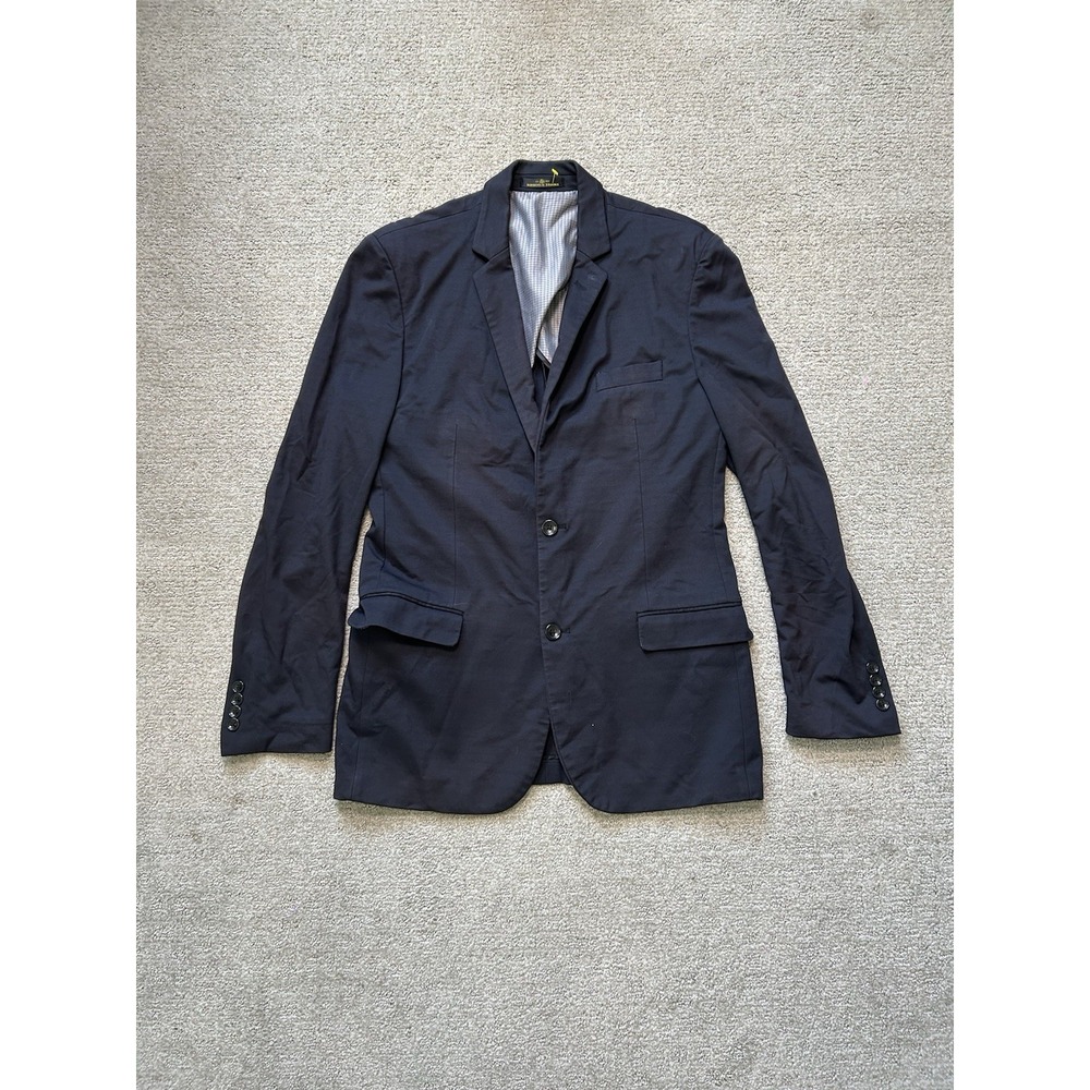 Brooks Brothers 40R Wool Blazer Mens 40S Sport Coat Black Gray Academia Professo